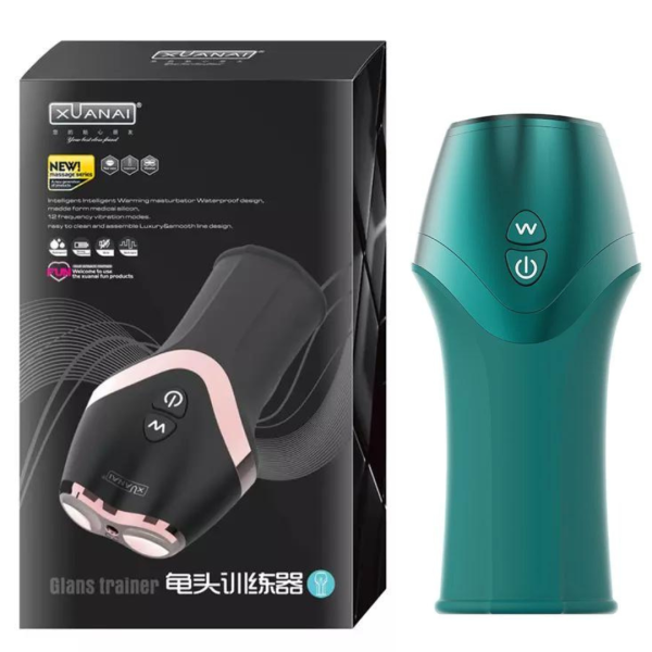 Capa Peniana Masturbador Masculino Com Vibrador Xuanai 12 Vibrações
