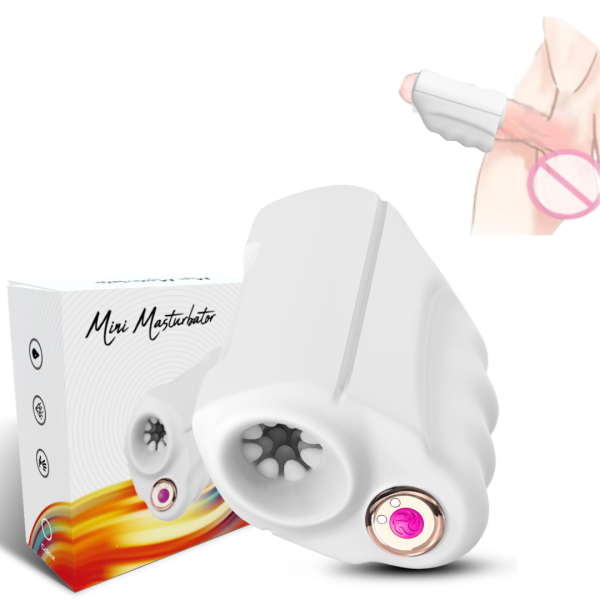 Mini Masturbador Masculino Recarregável 9 Modos de Vibração