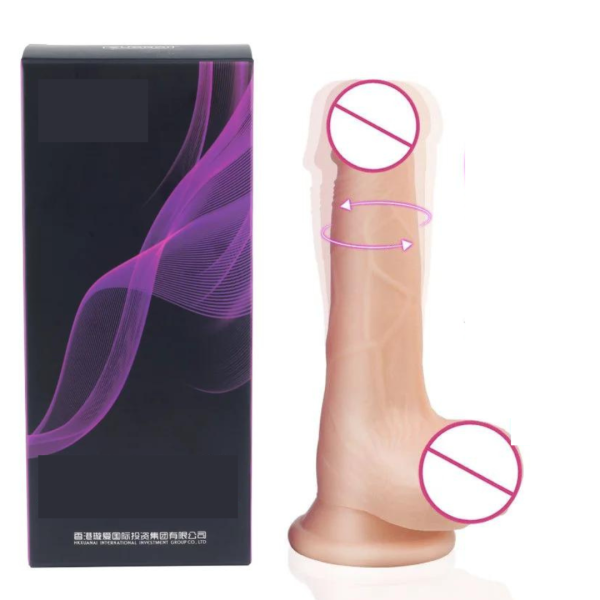 Penis Realístico Com Vibrador Ventosa Com Aquecimento Interno