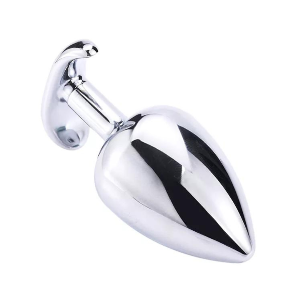 Plug Anal de Luxo em Alumínio Com Alça de segurança e Joia - Image 4