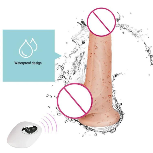 Penis Realístico Com Vibrador Ventosa Com Aquecimento Interno - Image 5