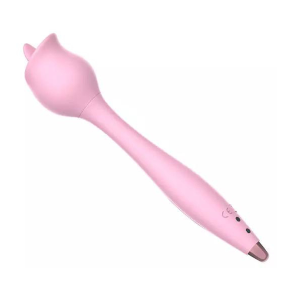 Vibrador Estimulador de Clitóris Formato de Flor Rosa Com Língua - Image 5