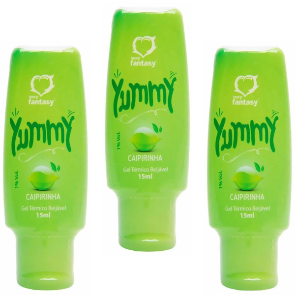 KIT 03 Yummy Gel Térmico Comestível Caipirinha Sexy Fantasy