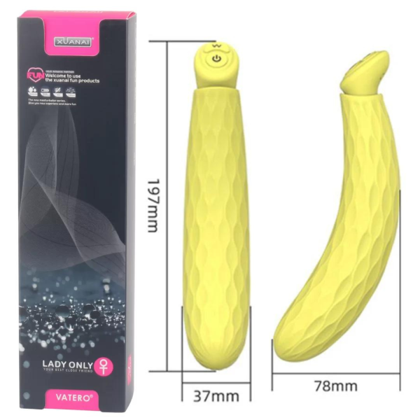 Vibrador Estimulador Ponto G Recarregável Banana 19 x 3,7 Cm