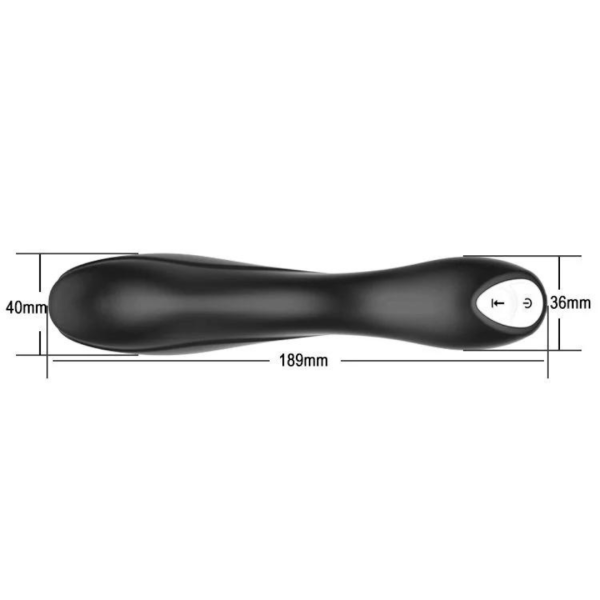 Vibrador Preto 12 Vibrações Estimula o Ponto G Recarregável USB - Image 3