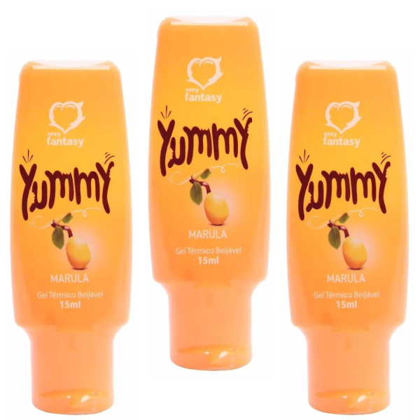 KIT 03 Yummy Gel Térmico Comestível Amarula Sexy Fantasy