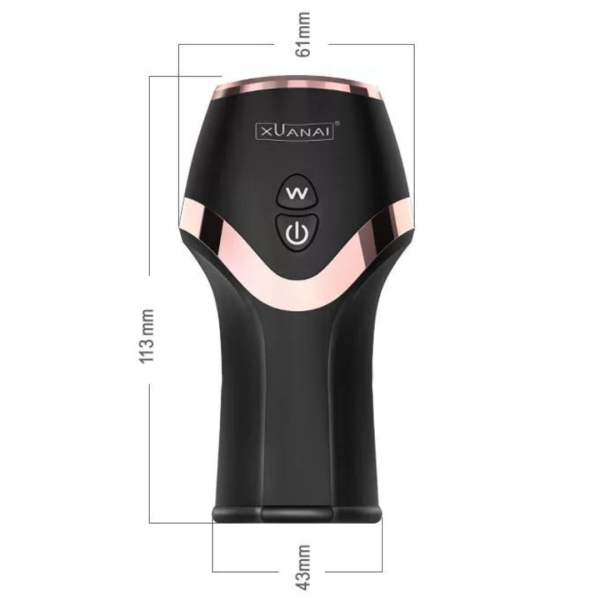 Capa Peniana Masturbador Preto Com Vibrador 12 Vibrações Xuanai - Image 2