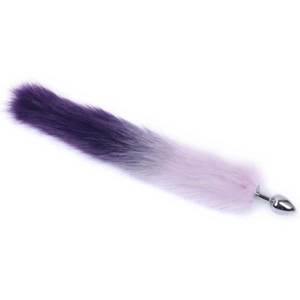 Plug Anal Pequeno 7×2,8 Cm Cauda Raposa Lilás 40 Cm - Image 3