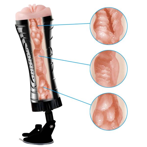 Masturbador Lanterna Alta Simulação da Vagina com Base - Image 4