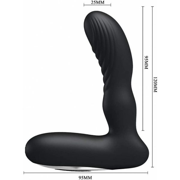 Vibrador Massageador de Prostata Brave Preto - Pretty Love - Image 4