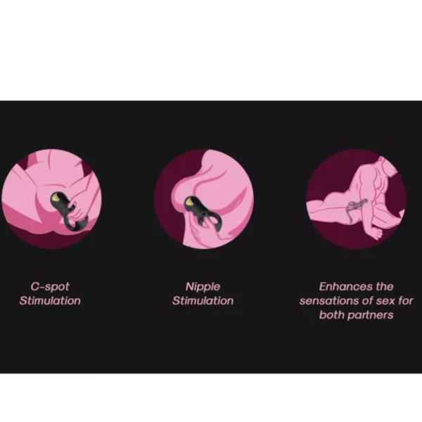 Anel Peniano Com Estimulador Recarregável de 9 Vibração - Image 7