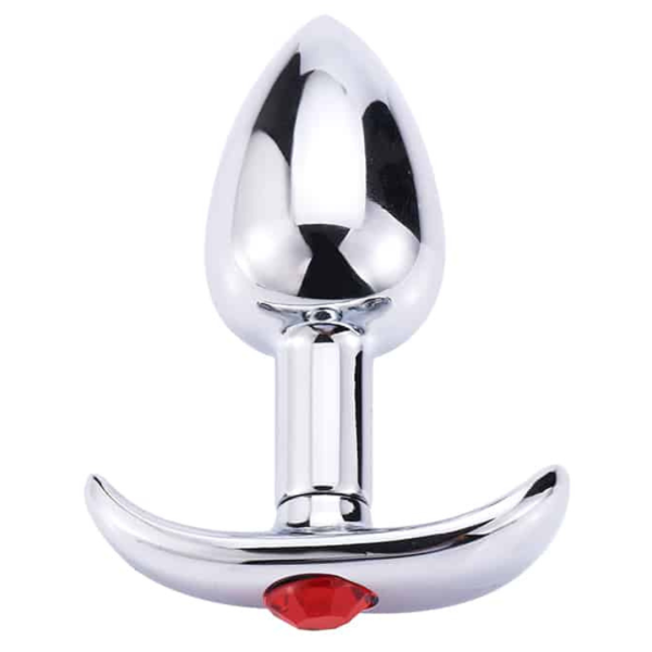 Plug Anal de Luxo Com Alça de segurança e Joia Tamanho M - Image 4