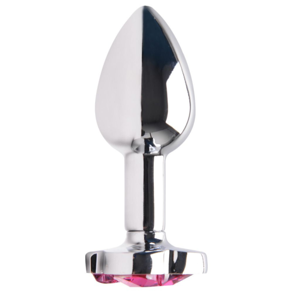 Plug Anal Grande de Metal Cromado Com Pedra Naipe de Paus - Image 4