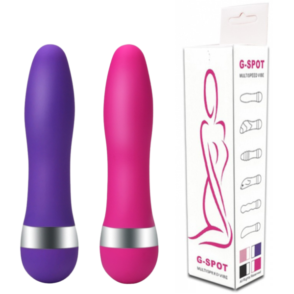 Vibrador Formato Liso Com Multivelocidade Aveludado 11×2,7 Cm