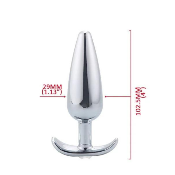 Plug Anal Cônico Com Pedra Brilhante Alça Rosqueável 10x3 Cm - Image 2