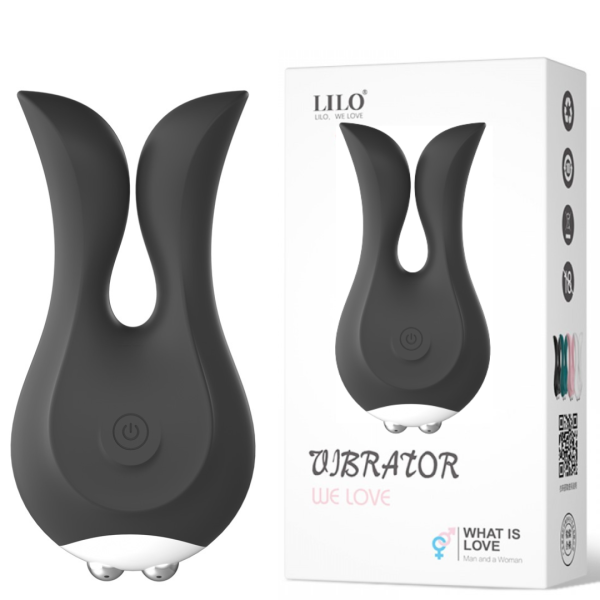 Vibrador Preto Feminino para a Estimulação e Massagem - LILO