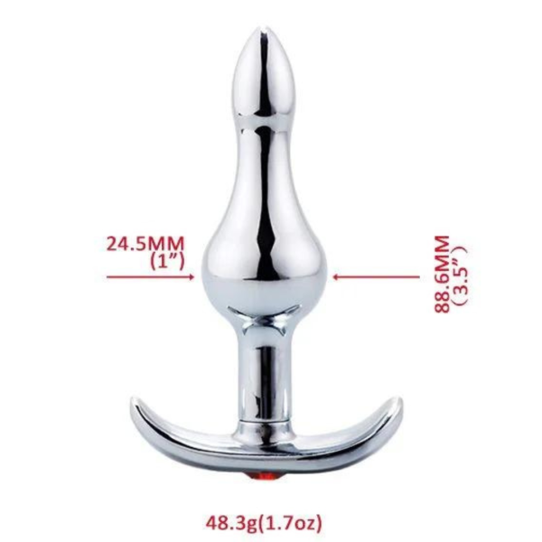 Plug Anal Aço Esfera Ondulada e Alça de Segurança Rosqueável - Image 2