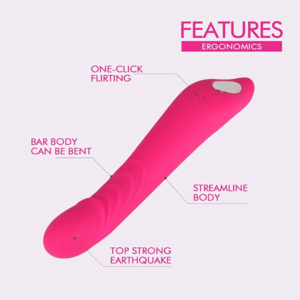 Vibrador Silicone Massageador de Ponto G ARES 9 Velocidades - Image 6