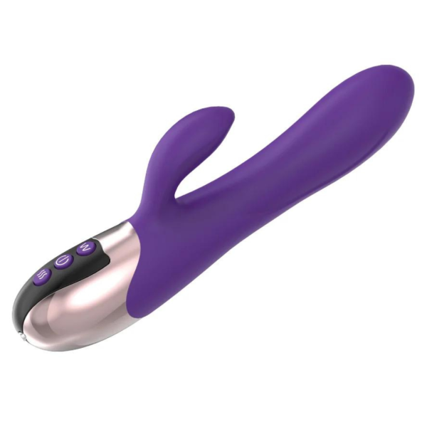 Vibrador Rosa Com Estimulador Clitoriano e Ponto G USB 7 Velocidades - Image 7