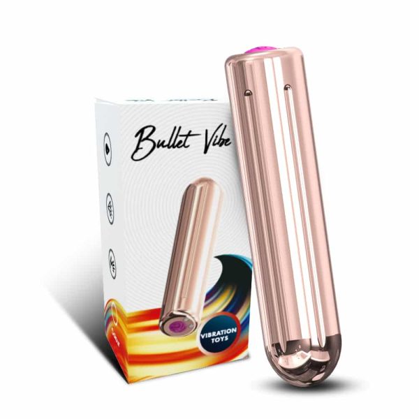 Vibrador Bullet Dourado Recarregável 9 Vibração Com Controle - Image 4