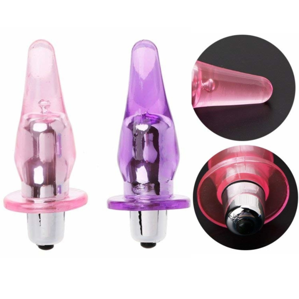 Vibrador Plug Anal Iniciante em Silicone com Bullet a Pilha - Image 4