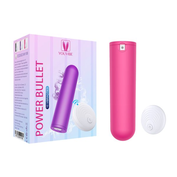 Vibrador Power Bullet Recarregável com Controle 10 Vibração - Image 6