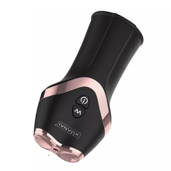 Capa Peniana Masturbador Preto Com Vibrador 12 Vibrações Xuanai - Image 5