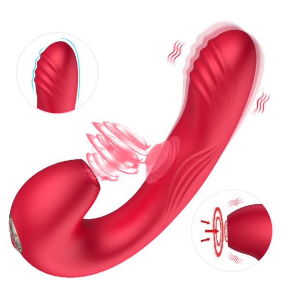 Vibrador Duplo Estimulador de Clitóris e PontoG Recarregável