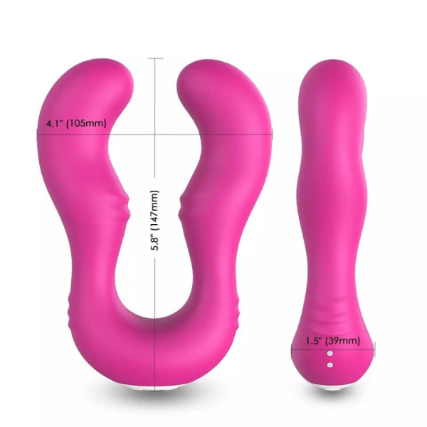 Vibrador Duplo com 9 Modos de Vibração Recarregável Com Controle - Image 6