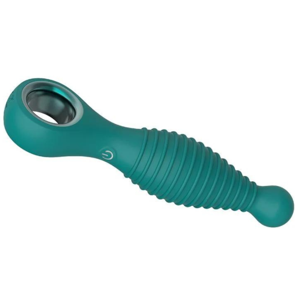 Plug Anal Com Vibrador Corpo Ondulado 12 Vibrações USB Xuanai - Image 5