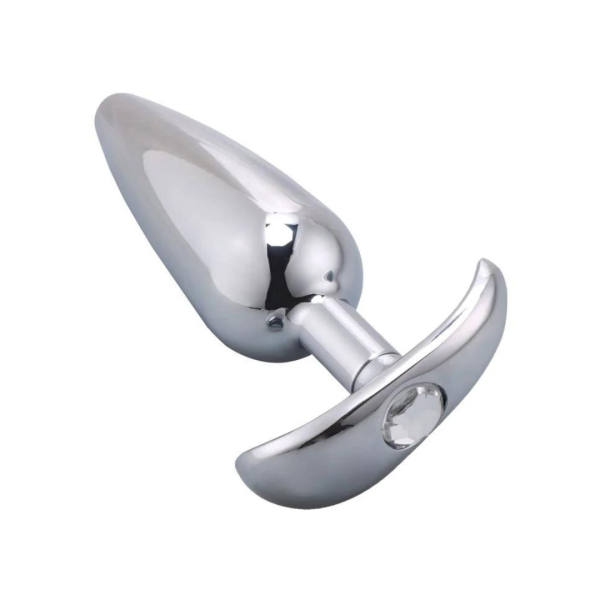 Plug Anal Cônico Com Pedra Brilhante Alça Rosqueável 10x3 Cm - Image 4
