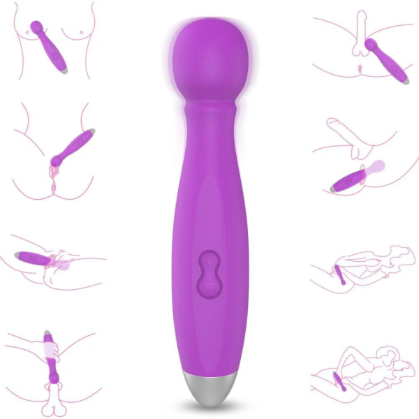Vibrador Massageador Corporal Varinha Magica 9 Velocidades Bowling - Image 2