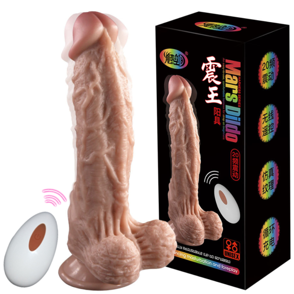 Penis realistico Com Controle de Vibração Recarregavel - Mars Dildo
