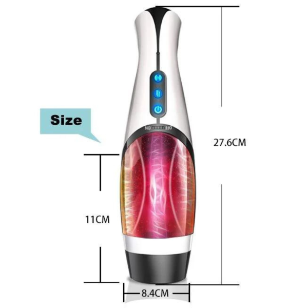Masturbador Masculino Vagina Vai e Vem Com 12 Vibrações Intensas Xuanai - Image 2