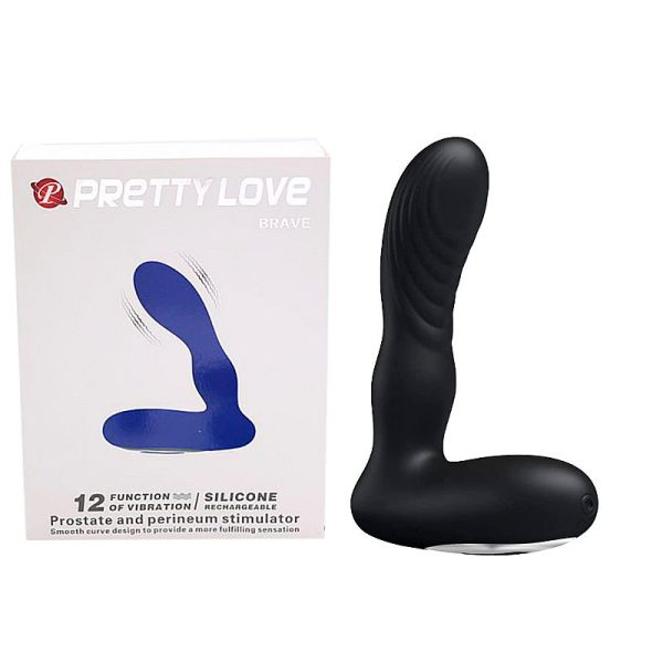 Vibrador Massageador de Prostata Brave Preto - Pretty Love