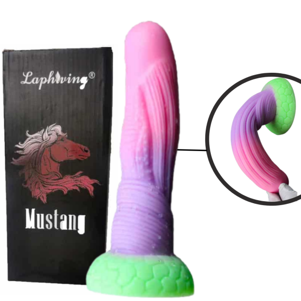 Prótese Realística Colorida Neon em Silicone - 18,5 x 3,5cm
