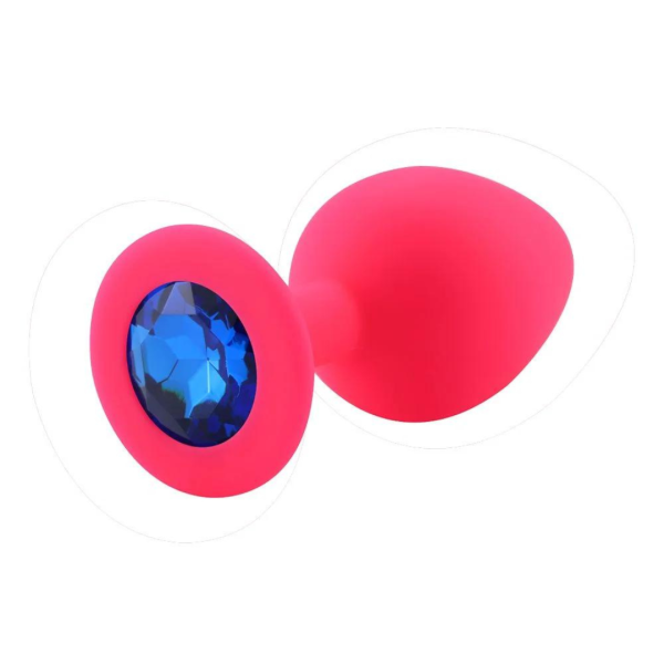 Plug Anal G Silicone Macio Pink Com Joia Removível 9x4Cm - Image 3