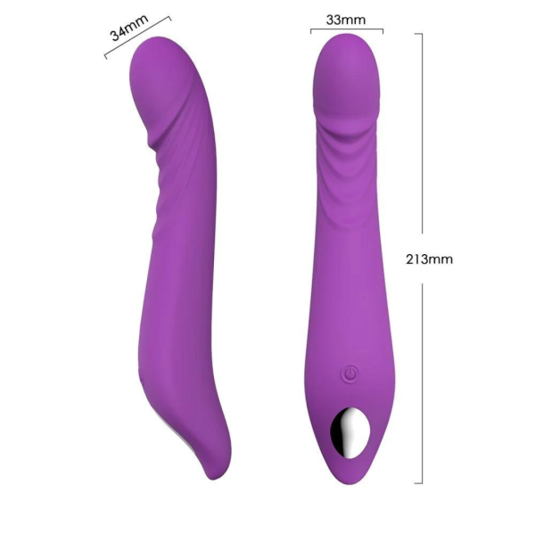 Vibrador Silicone Massageador de Ponto G ARES 9 Velocidades - Image 2