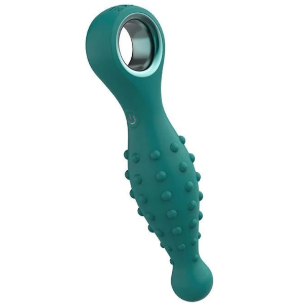 Plug Anal Verde Com Vibrador Bolinha 12 Vibrações USB Xuanai - Image 5