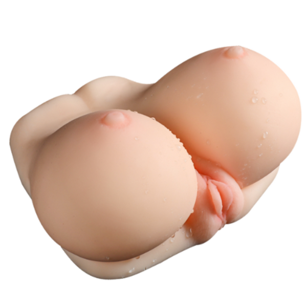 Masturbador Masculino em Forma de Seio com Vagina Penetrável