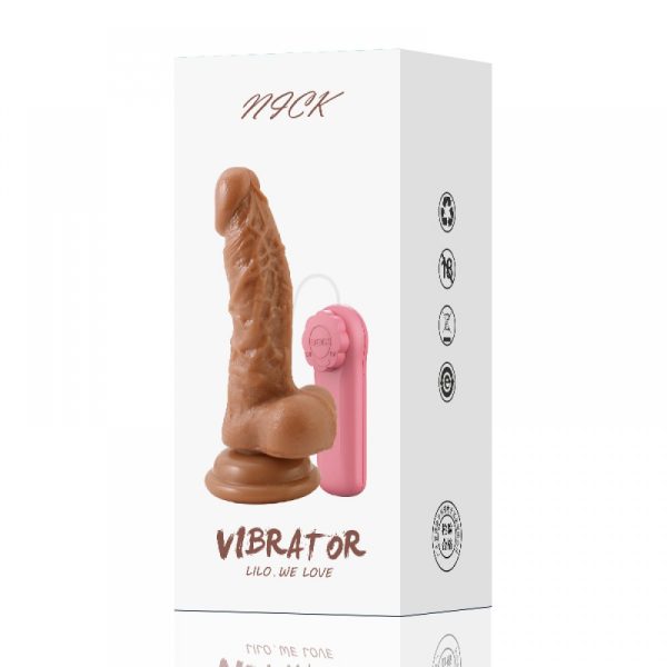 Pênis Realístico Com Vibrador e Ventosa Marrom 13 x 3 Cm - Image 3