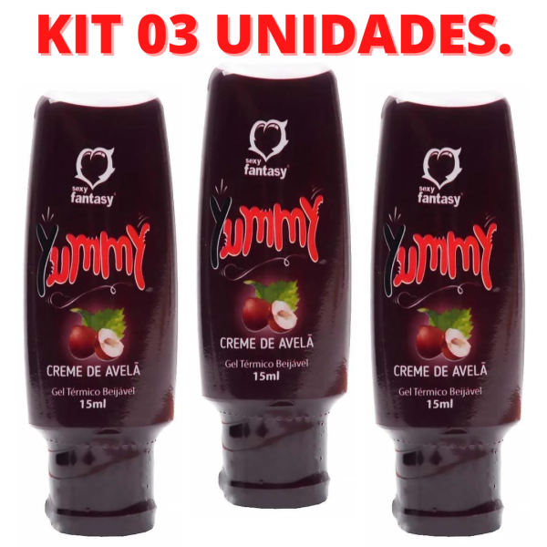 KIT 03 Yummy Gel Térmico Comestível Sabor Creme de Avela - Image 2