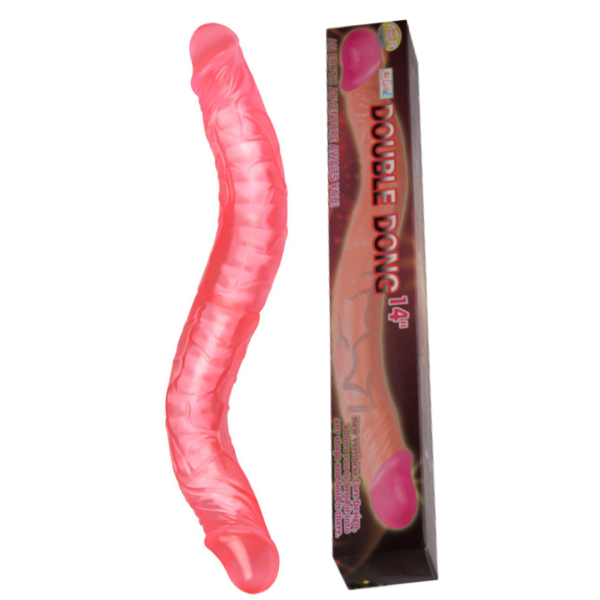 Pênis Realístico 36 cm Duplo com Vértebra e Veias Salientes - DOUBLE DONG
