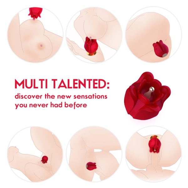 Vibrador Flor 02 Capas Estimuladoras de Clitóris 10 Vibração - Image 6
