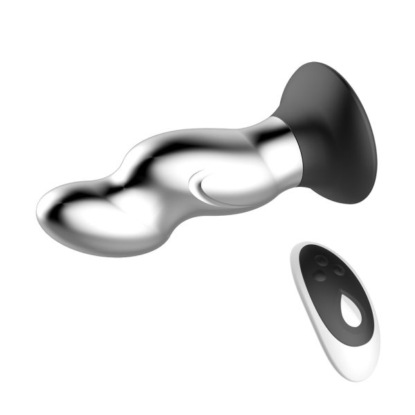 Plug Anal em Metal com Ventosa Recarregável 10 Velocidades - Image 2