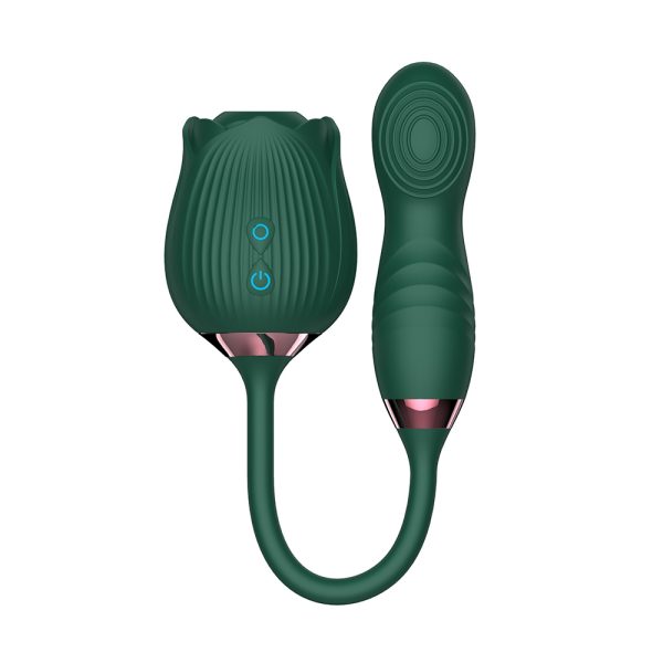 Vibrador Flor Ponta Dupla Funções Com Sugador e Aquecimento - Image 2