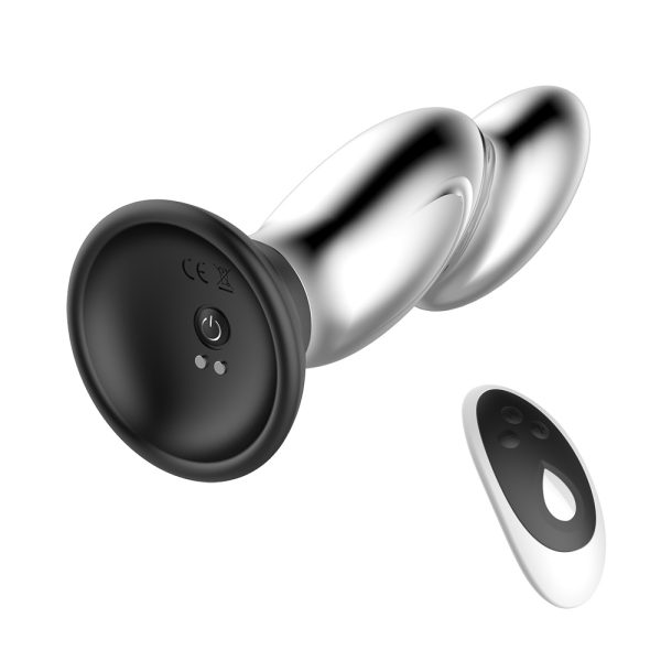 Plug Anal em Metal com Ventosa Recarregável 10 Velocidades - Image 3