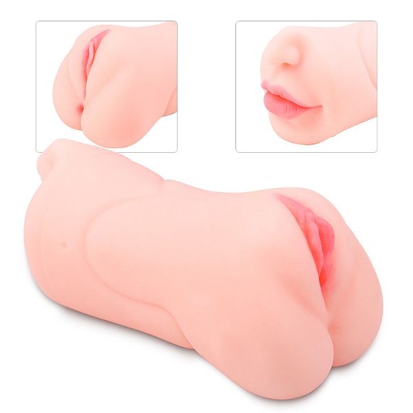 Masturbador em Cyberskin Masculino Formato de Vagina e Boca - Image 4