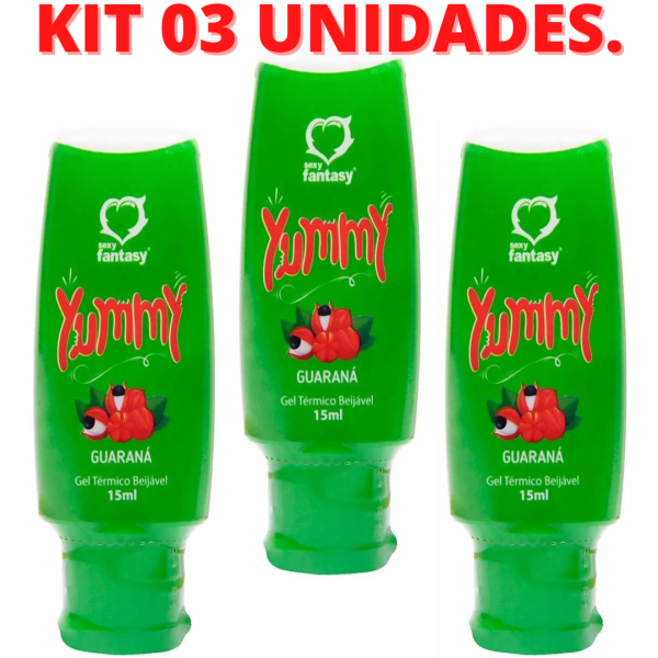KIT 03 Yummy Gel Térmico Comestível Guaraná Sexy Fantasy - Image 2
