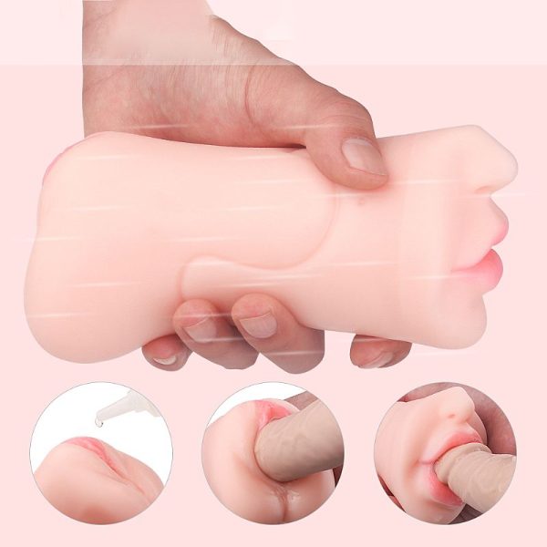 Masturbador em Cyberskin Masculino Formato de Vagina e Boca - Image 8